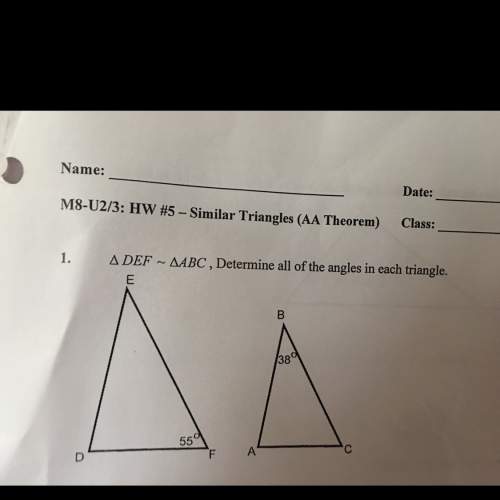 Determine all the angles of each triangle