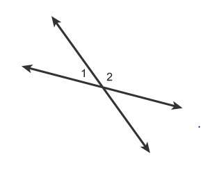 Which relationship describes angles 1 and 2?  select each correct answer.