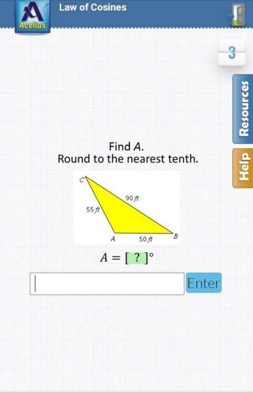 Find a round to the nearest tenth! laws of cosines