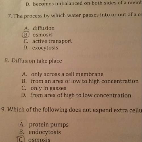 When does diffusion take place? only across a cell membrane, from an area of low high concentration