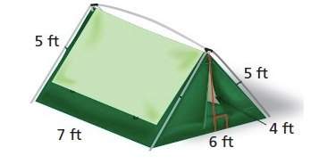 What is the least amount of fabric needed to make the tent?