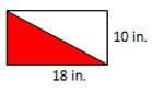 This diagram shows the flag of a local soccer club what is the area of the area of the red portion o