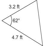 What is the area of this triangle?  picture below, will give can you give