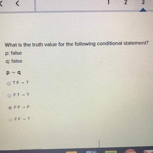 what is the truth value for the following conditional statement