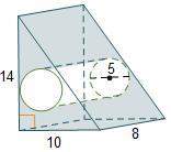 Which expression represents the volume, in cubic units, of the shaded region of the composite figure