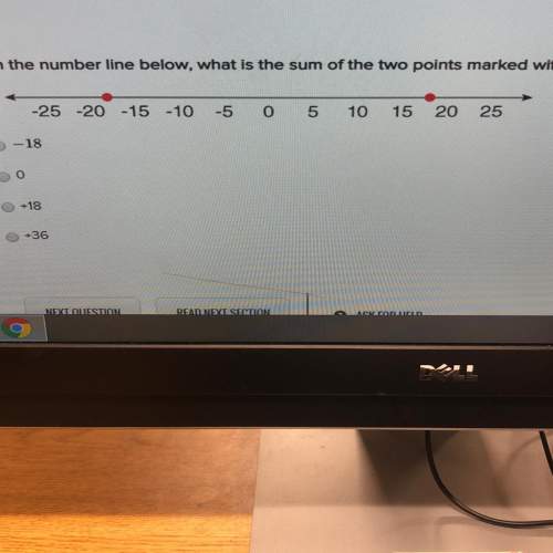 On the number line below, what is the sum of the two points marked with red?  -18