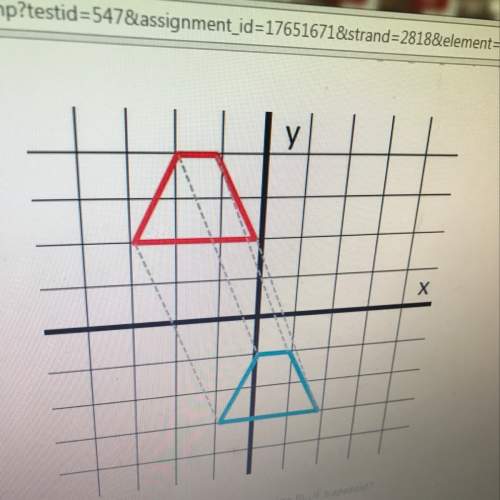 Which rule applies to the translation of the red trapezoid to the blue trapezoid q1 (x,y) arrow (x +