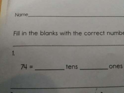74=-tens-ones74 equals x - 1 + answer