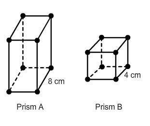 Prism a is similar to prism b. the volume of prism a is 2080 cm³. what is the volume of