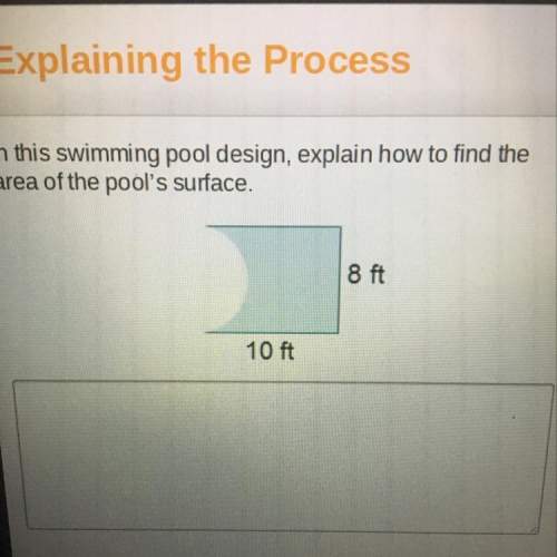 In the swimming pool design explain how to find the area of the pool surface