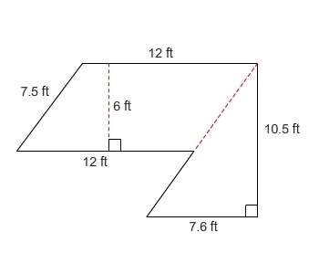 Plzz  what is the area of the figure made up of a parallelogram and a right triangle? &lt;