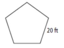 What is the area of the regular pentagon below? (plz ! correct answer for brainliest! )