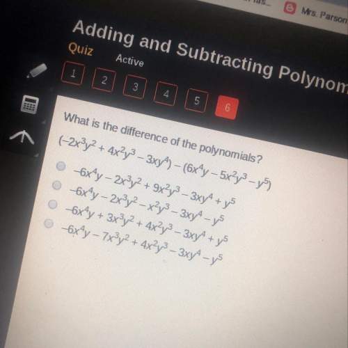 What is the difference of the polynomials?  (-2x^3y^2 + 4x^2y^3 - 3xy^4) - (6x^4y - 5x^2y^3 -
