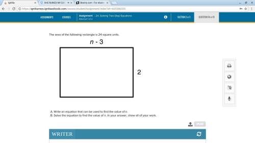 The area of the following rectangle is 24 square units.  **look at screenshot** a.