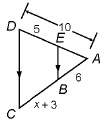 Find x and the measures of the indicated parts. bc and ac