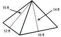 What is the total surface area of the rectangular pyramid below?