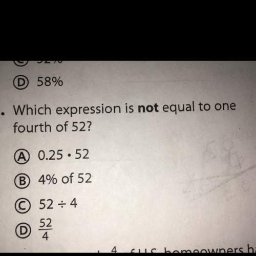 What expressions equal to 1 forth of 52