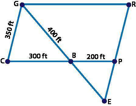 Ill give brainiest to the best the diagram below models the layout at a carnival where g, r, p, c,