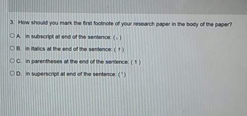 How should you mark the first footnote of your research paper in the body of the paper?