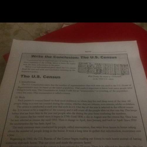 What is a conclusion for the story called u.s. census