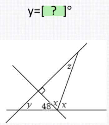 Angle sum theorem - what does y equal? will give brainliest!
