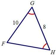 If angle g is congruent to angle h , find the perimeter of triangle fgh.