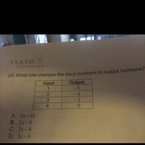 What rule changes the input numbers to output numbers?