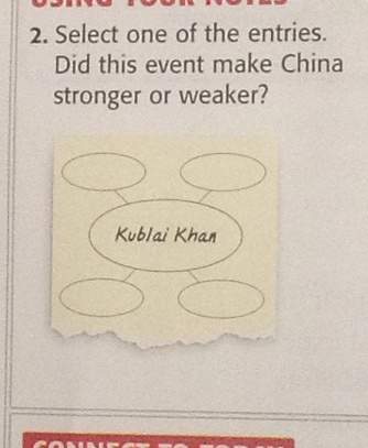 2. select one of the entries. did this event make china stronger or weaker