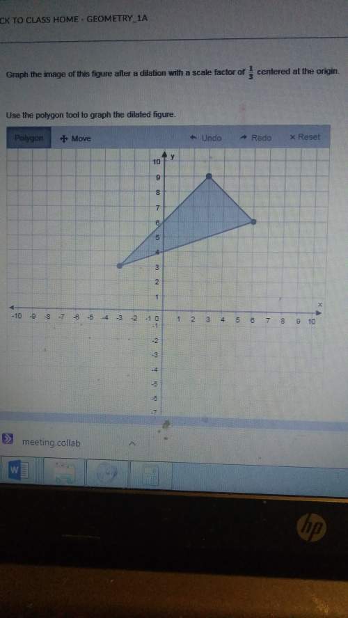 Graph the image of this figure after a dilation with a scale factor of 1/3 centered at the origin