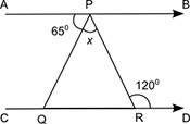 In the figure shown, line ab is parallel to line cd. part a: what is the measure of ang