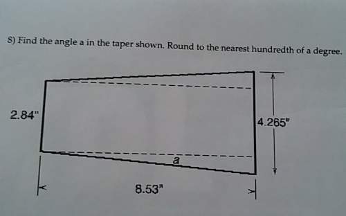 Find angle "a" in the taper shown. ro
