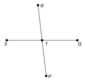 Which angles in the figure are straight angles?  a. ∠sqt and ∠ptr b. ∠stq and ∠pt