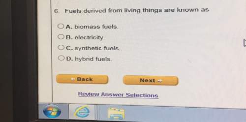 6. fuels derived from living things are known asa. biomass fuelso b. electricityoc. synthetic fuels.
