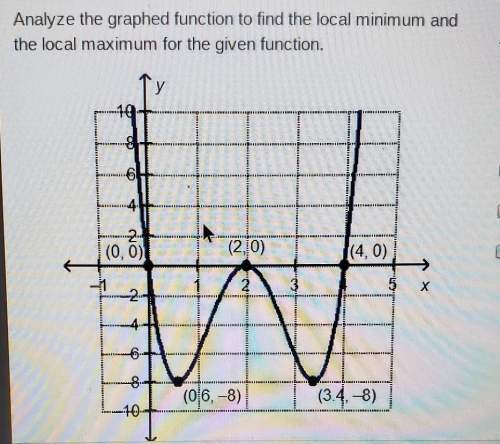Which statements about the local maximums and the minimums for the given function are true? choose