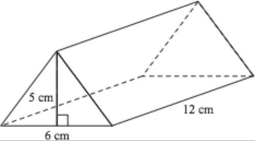 The figure below (above) shows a triangular prism that tasha is using for a science experiment