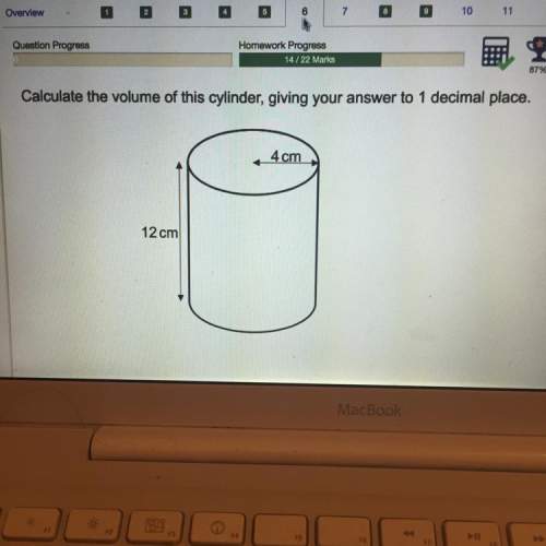 What is the volume of this cylinder to one decimal place