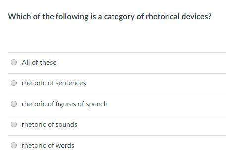 With this question. which of the following is a category of rhetorical devices?