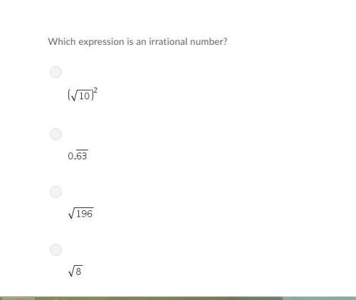 Which expression is an irrational number?