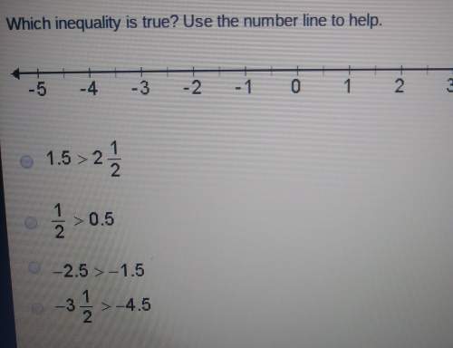 Which inequality is true? use the number line to