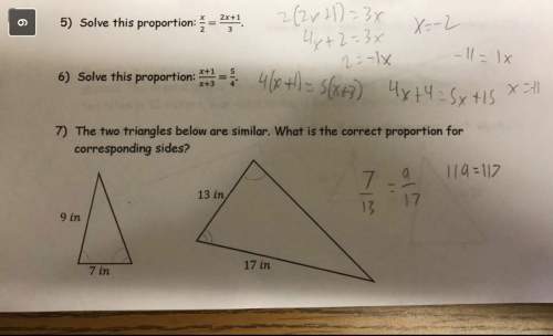 What is the correct proportion for corresponding sides? (last question)
