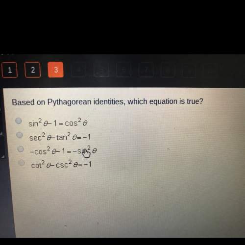 Based on pythagorean identities, which equation is true?
