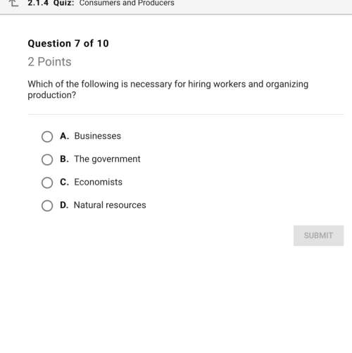 Which of the following is necessary for hiring workers and organizing production
