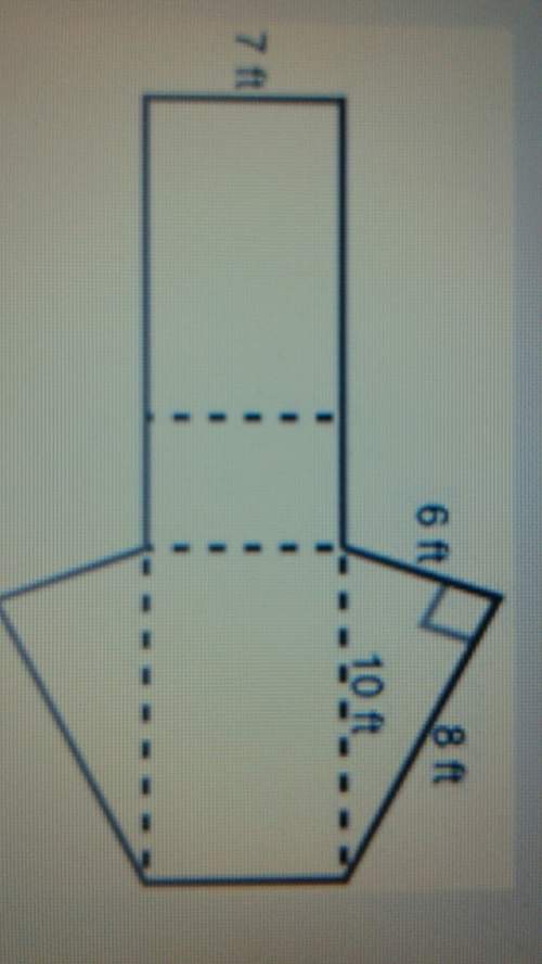 Use a net to find the surface area of the right triangular prism shown below; 198 square