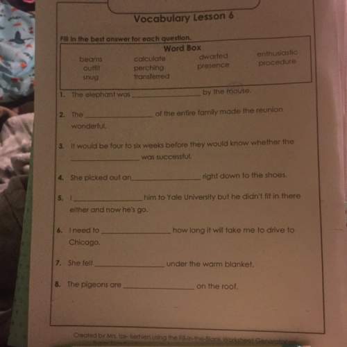 The possible answers are above my niece wanted me to do her homework