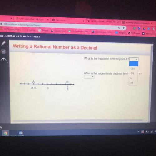 Writing a rational number as a decimal what is the fractional form for point a?  what is
