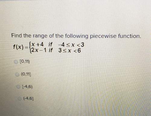 Pls find the range of the following piecewise function