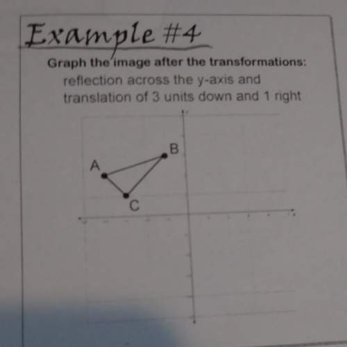 Graph the image after the transformations: reflection across the y-axis and translation of 3 units