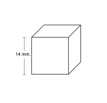 What is the volume of the cube?  a. 196 mm3 b. 2744 mm3