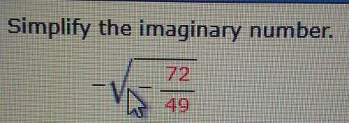 Ican't figure out how to do this question. simplify the imaginary number in the picture above&lt;