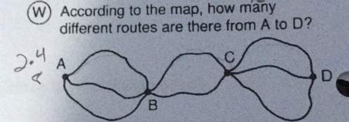 According to the map how many different routes are there from a to d